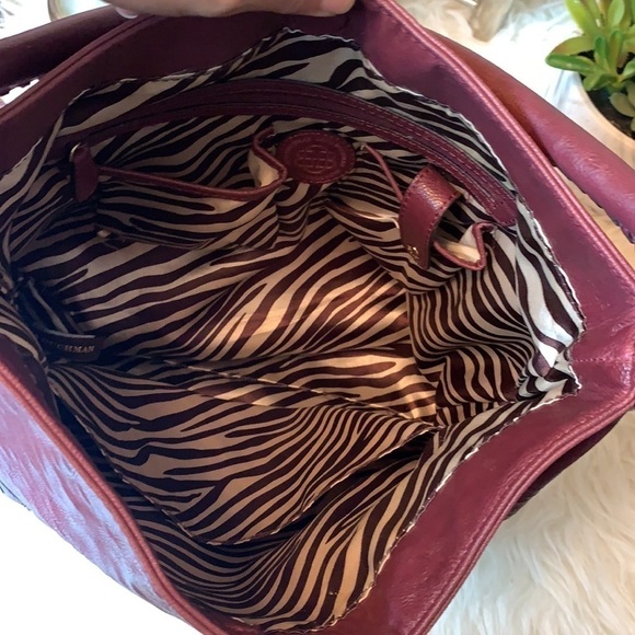Dana Buchman Burgundy large hobo shoulder bag - Picture 7 of 16